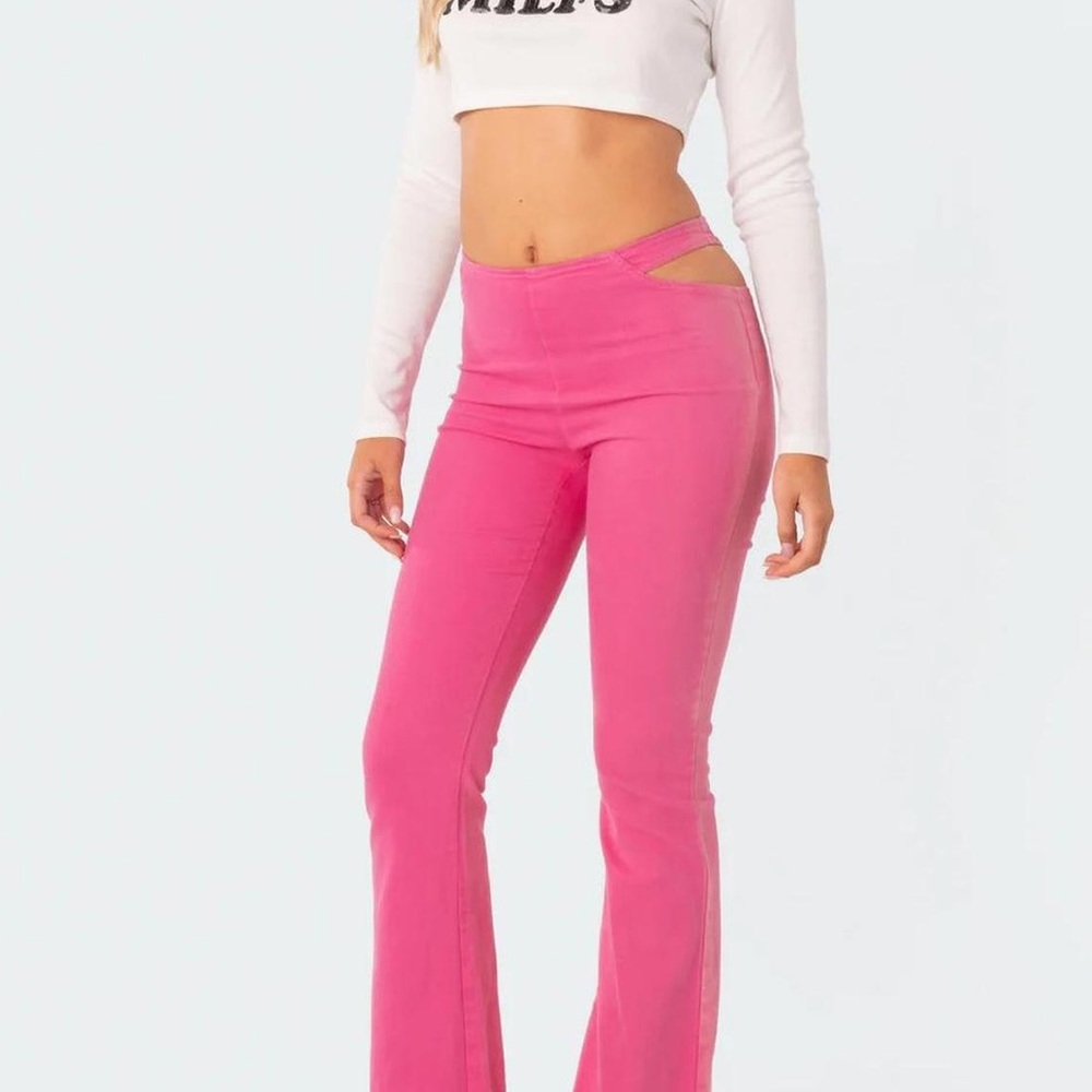Pink Edikted Flare pants
